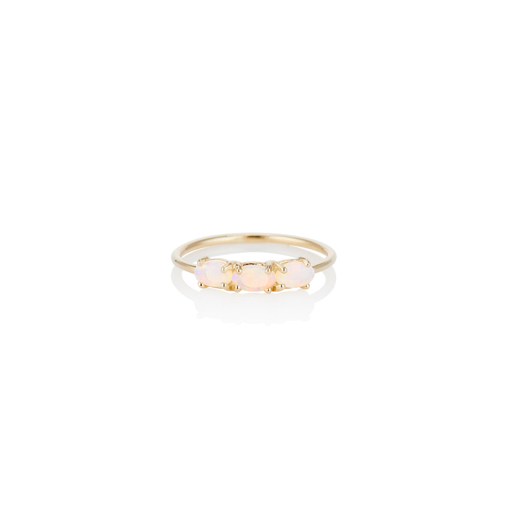 Mother of Pearl Monogram Signet Ring 3 / 1 Initial | Charlie & Marcelle