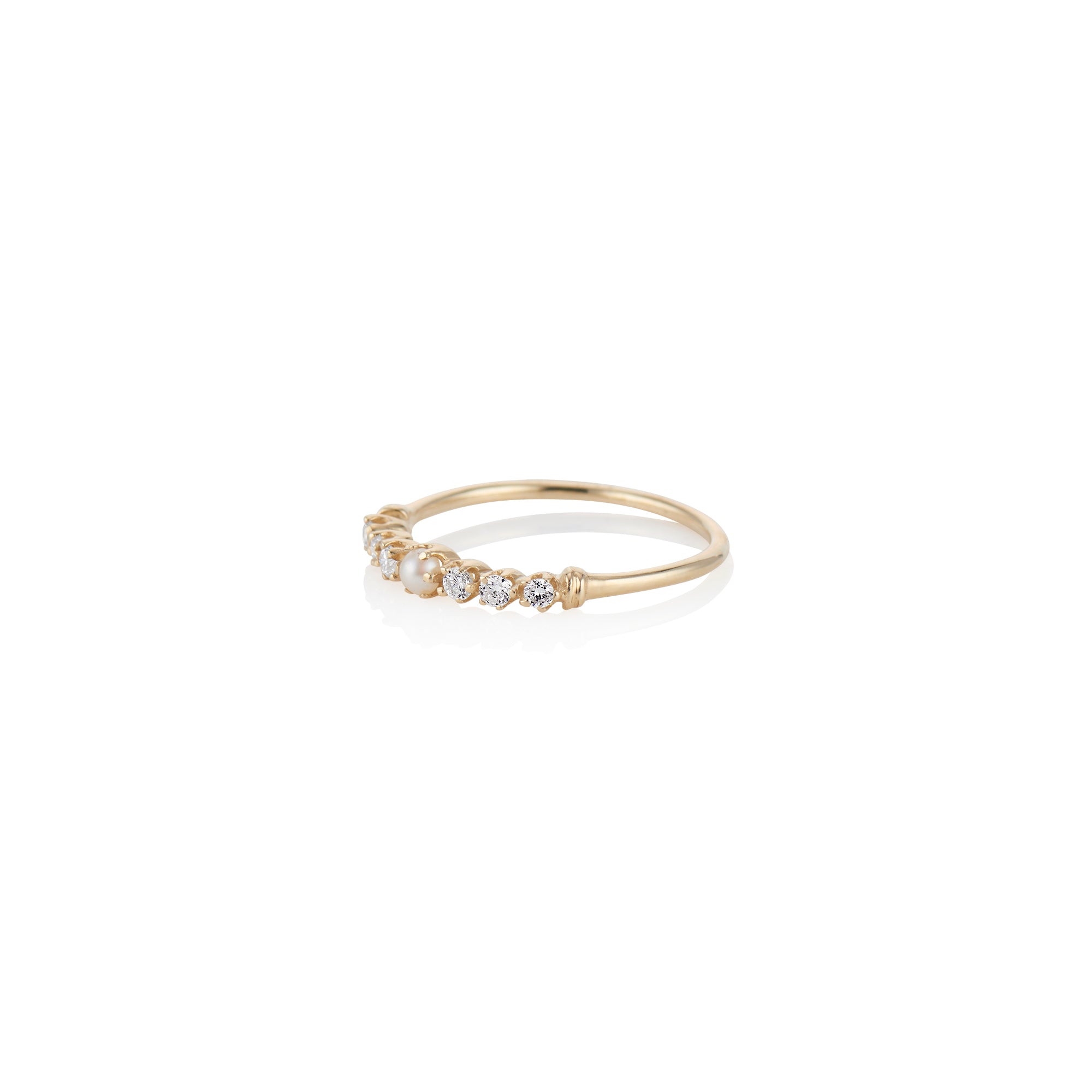 Twinkle Pearl And Diamond Ring - Charlie and Marcelle