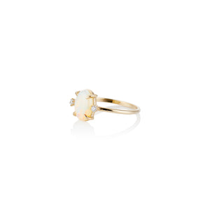 Classic Opal and Diamond Ring - Charlie and Marcelle
