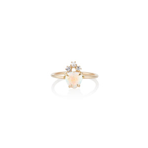 Tiny Crowned Heart Ring - Charlie and Marcelle