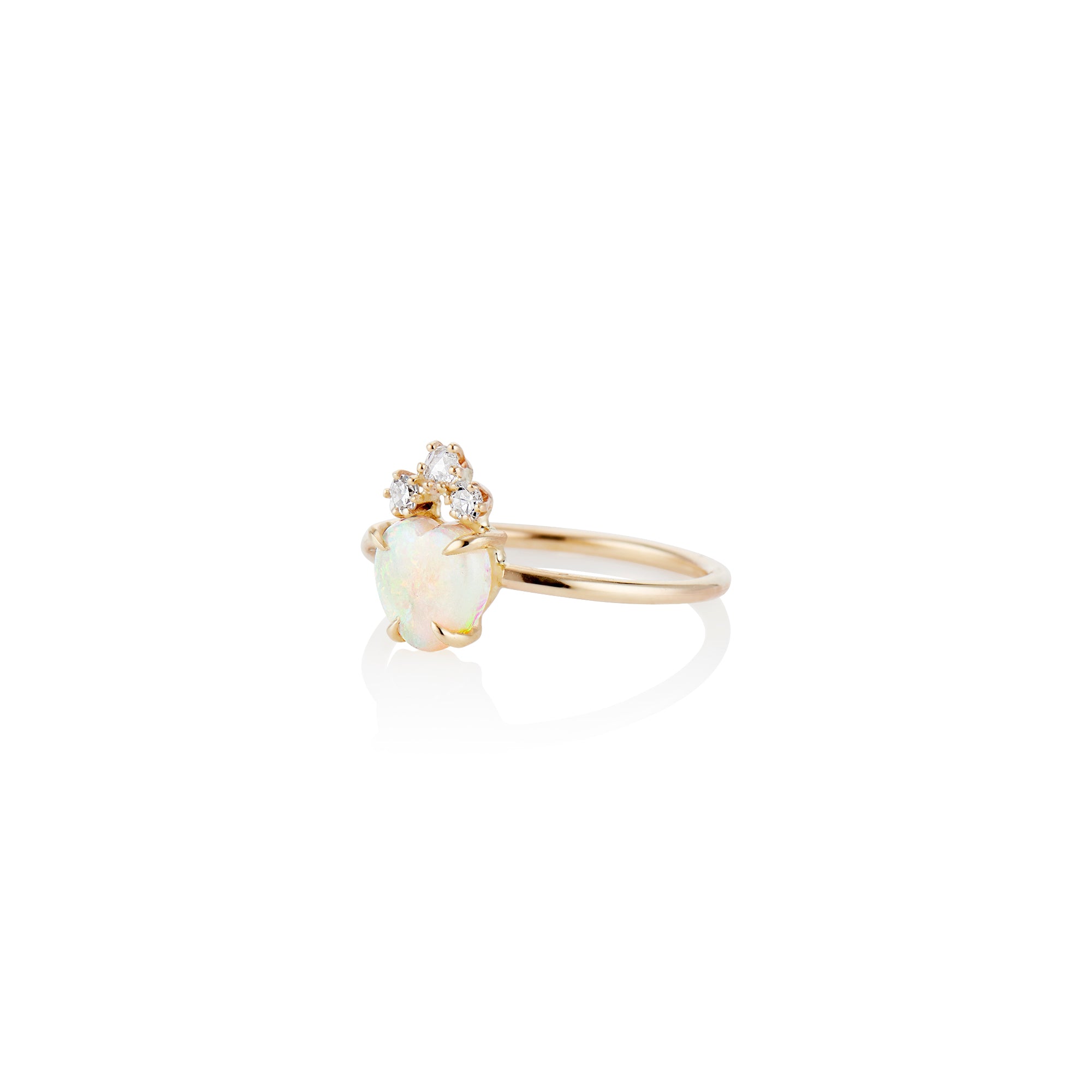 Tiny Crowned Heart Ring - Charlie and Marcelle