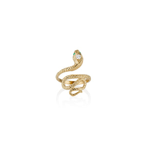 Golden Serpent Ring - Charlie and Marcelle