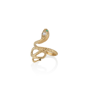 Golden Serpent Ring - Charlie and Marcelle
