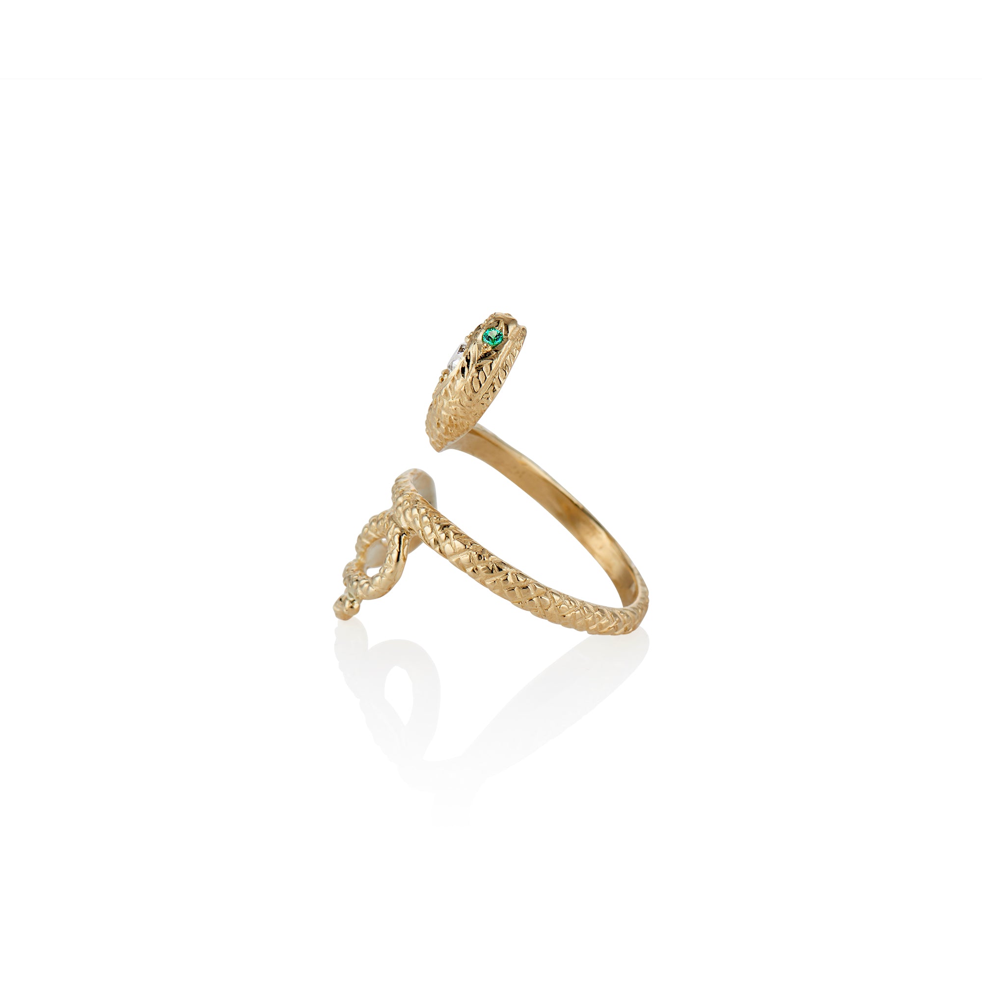 Golden Serpent Ring - Charlie and Marcelle