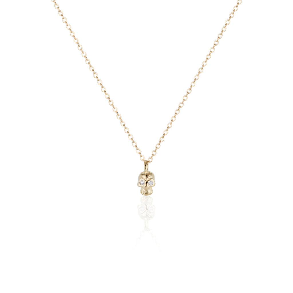 Teensy Memento Mori Skull Necklace - Charlie and Marcelle