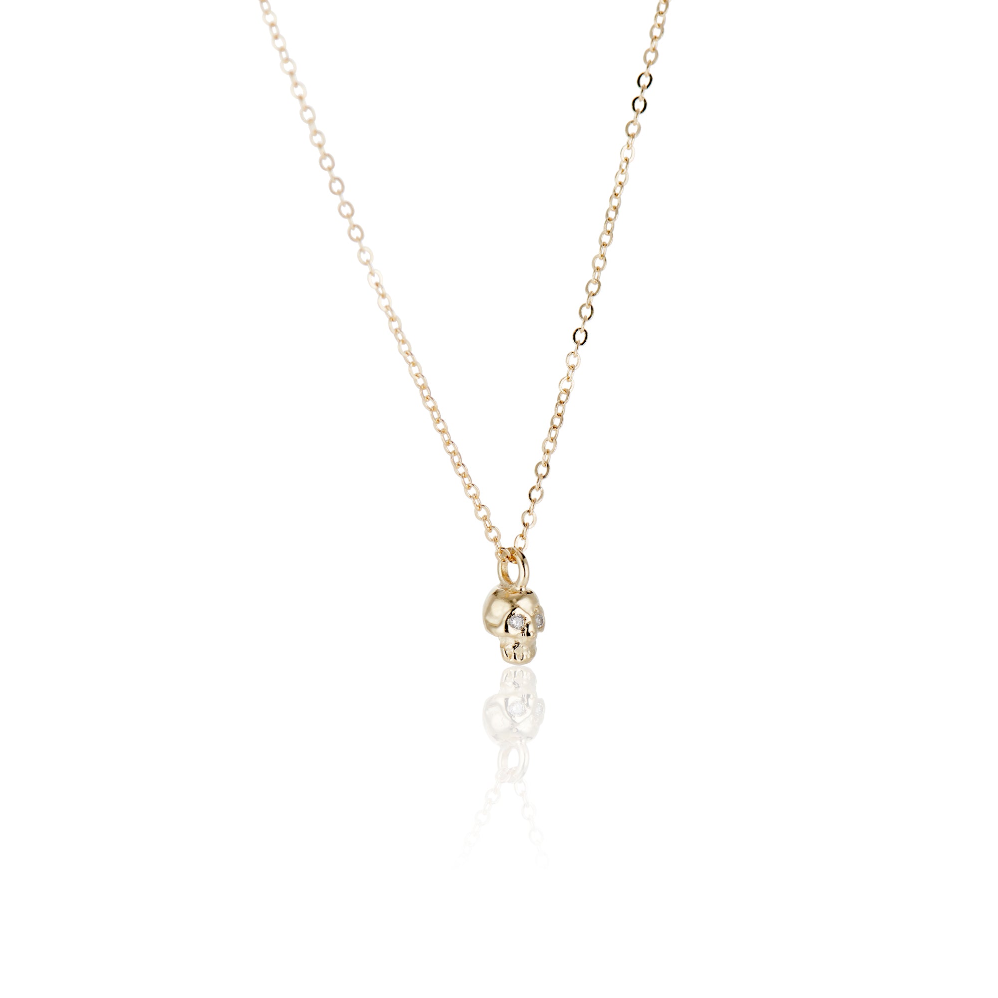 Teensy Memento Mori Skull Necklace - Charlie and Marcelle
