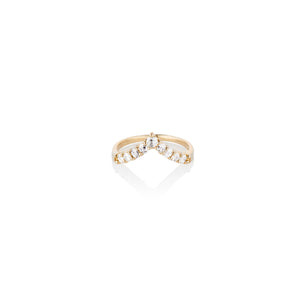 Chevron Rosecut Diamond Ring