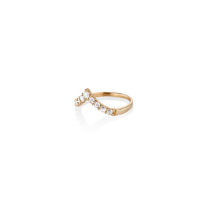 Chevron Rosecut Diamond Ring