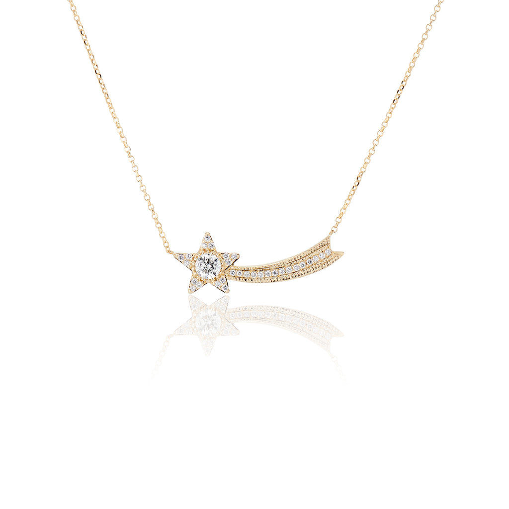 Diamond Shooting Star Necklace - Charlie and Marcelle