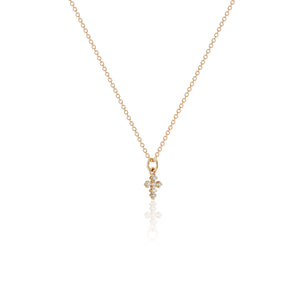 Bitty Baby Diamond Cross Necklace - Charlie and Marcelle