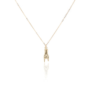 Golden Mano Cornuto Necklace - Charlie and Marcelle