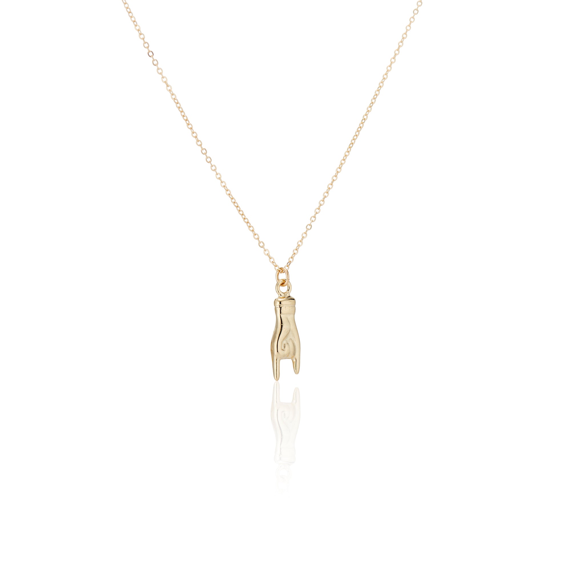 Golden Mano Cornuto Necklace - Charlie and Marcelle