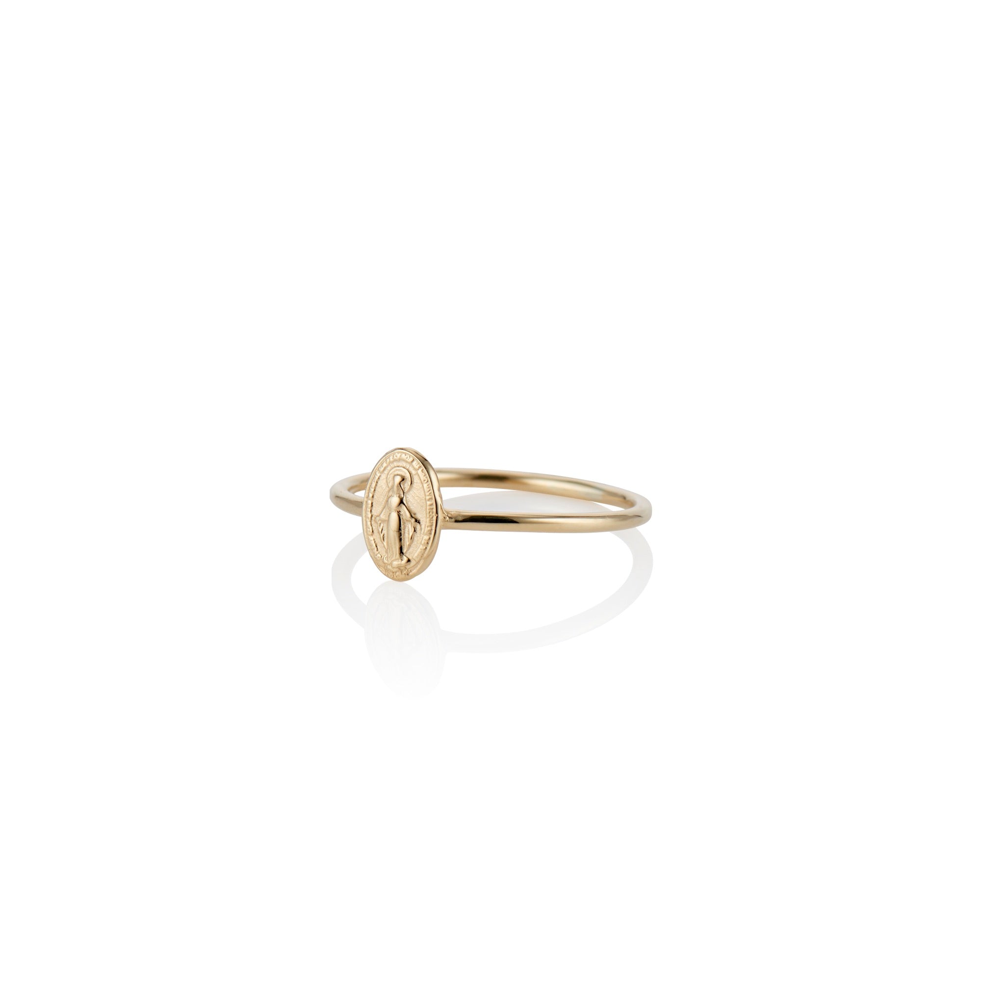 Tiny Miraculous Medal Ring - Charlie and Marcelle