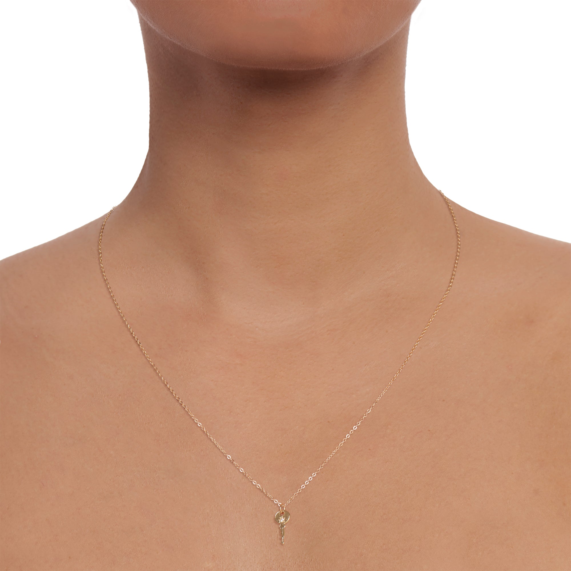 Littlest Skeleton Key Necklace - Charlie and Marcelle