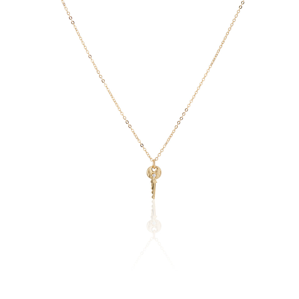 Littlest Skeleton Key Necklace - Charlie and Marcelle