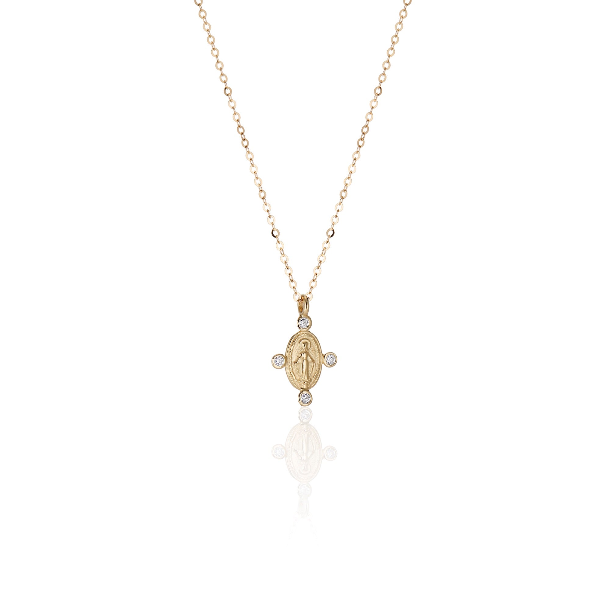 Mother Mary Diamond Necklace - Charlie and Marcelle