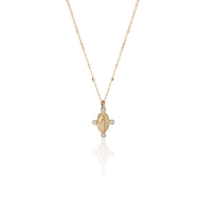 Mother Mary Diamond Necklace - Charlie and Marcelle