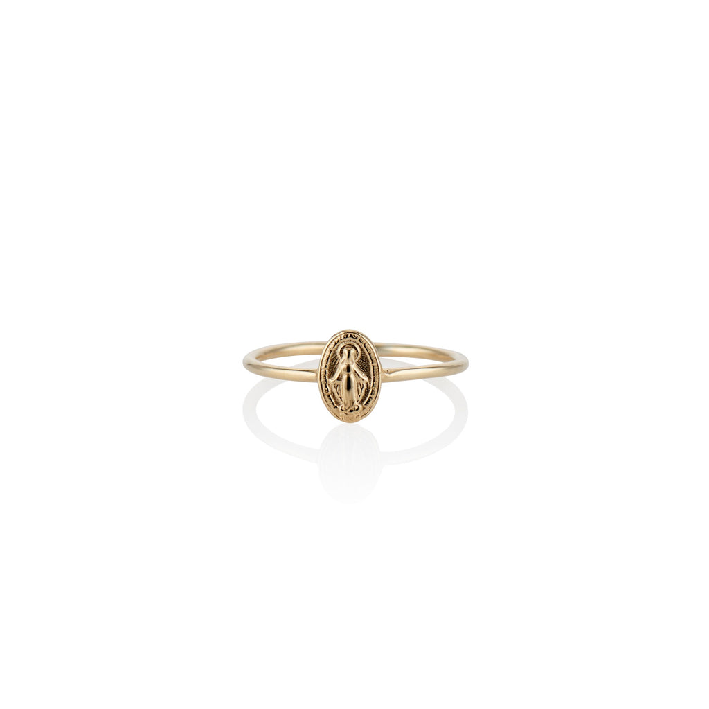Tiny Miraculous Medal Ring - Charlie and Marcelle